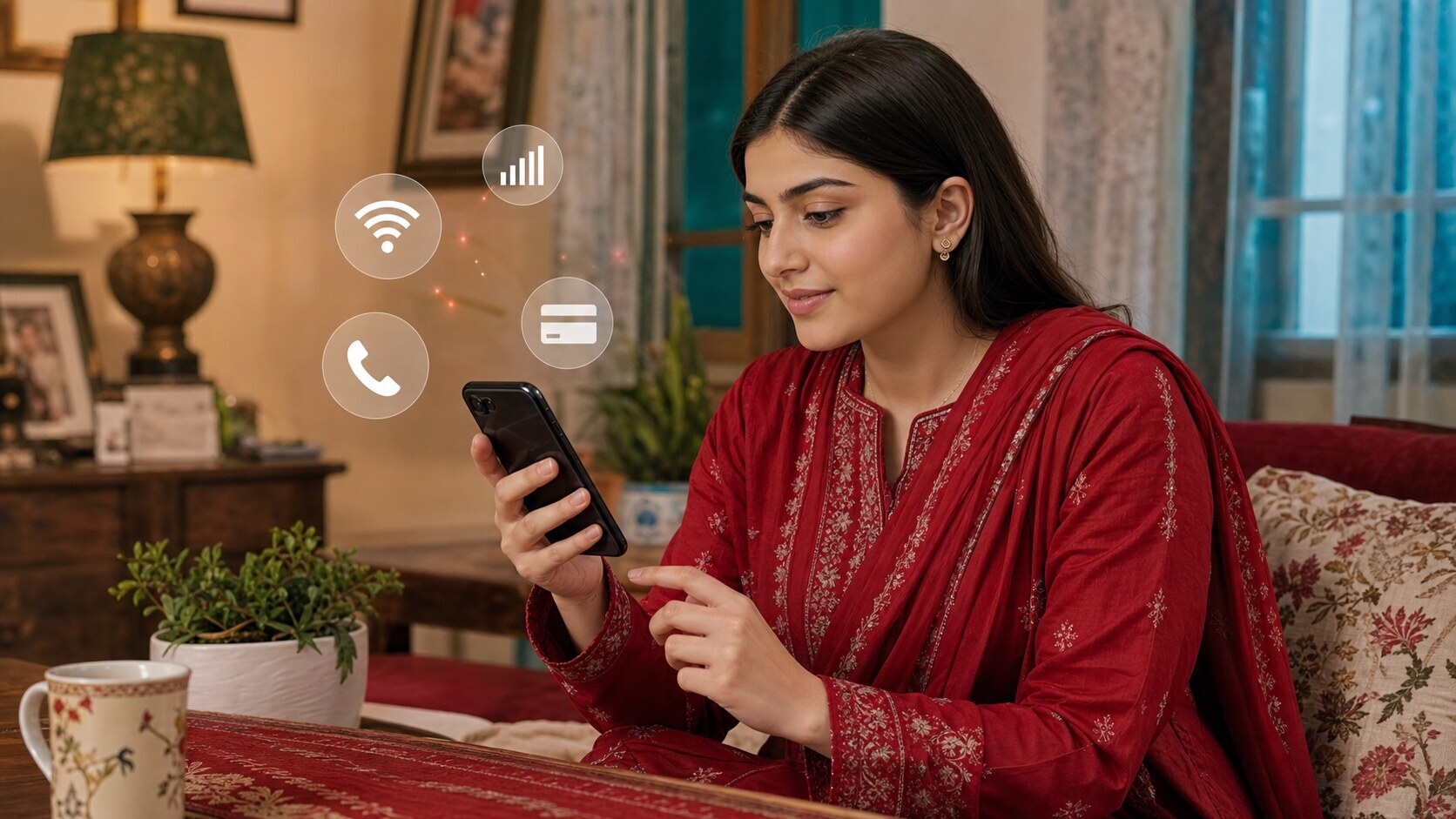 Pakistani user reviewing mobile top up checks for RedotPay